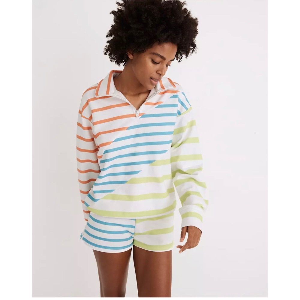 Never Worn! MadewellxSolid & Striped®QuarterZip Pullover Sweatshirt